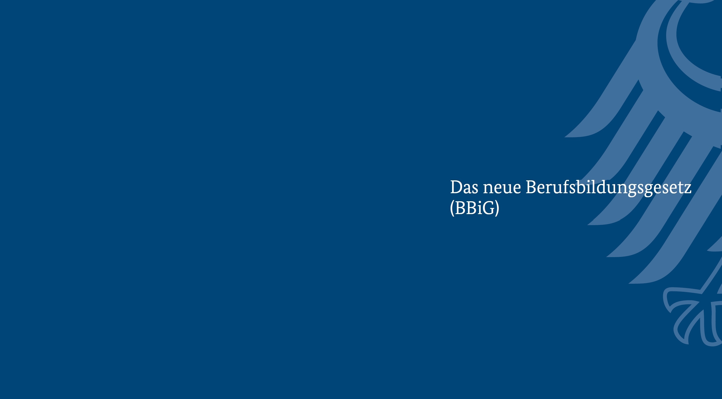 Bbig Das neue BBiG - Änderungen zum 1.1.2020 - CAL e.V.